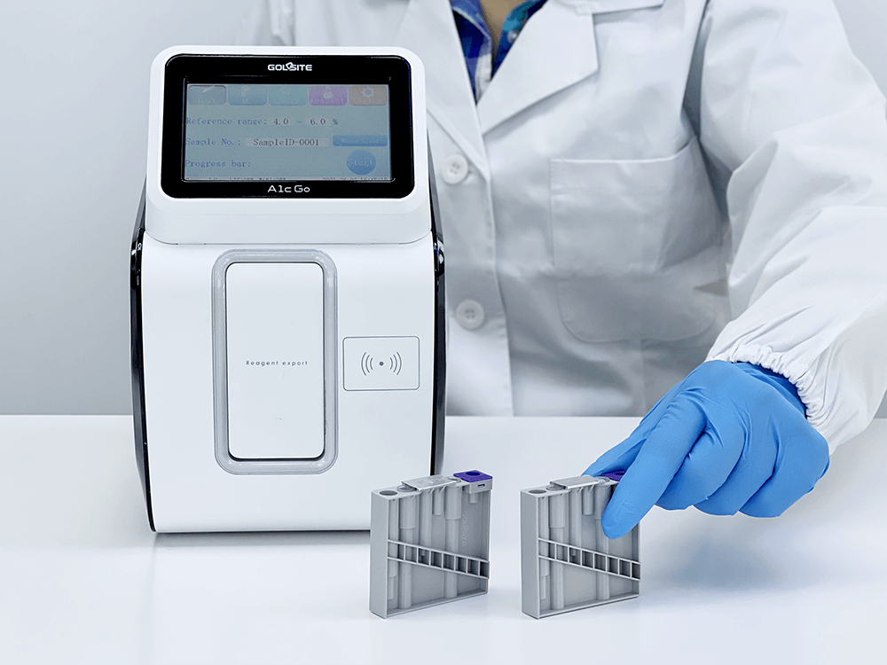 Lab Quality HbA1c POCT Boronate Affinity Chromatography Analyzer A1c Go